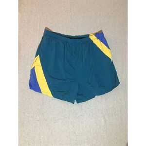 Mens Pro Spirit Shorts Size XXL Blue Yellow Retro Teal Casual Athletic Material